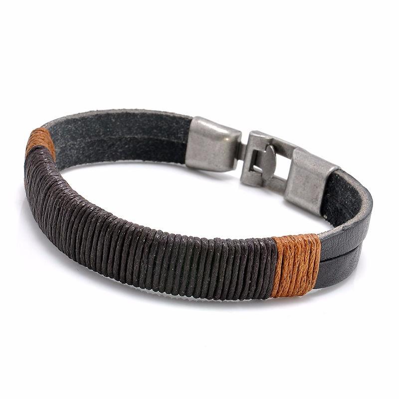 Wide Brown Leather Wrap Bracelet Design With Unique Geomtric Shape and  Option to Personalized the Bracelet With Name - Etsy | Brown leather wrap  bracelet, Brown leather wrap, Leather wrap bracelet